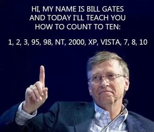 Bill Gates counts to 10