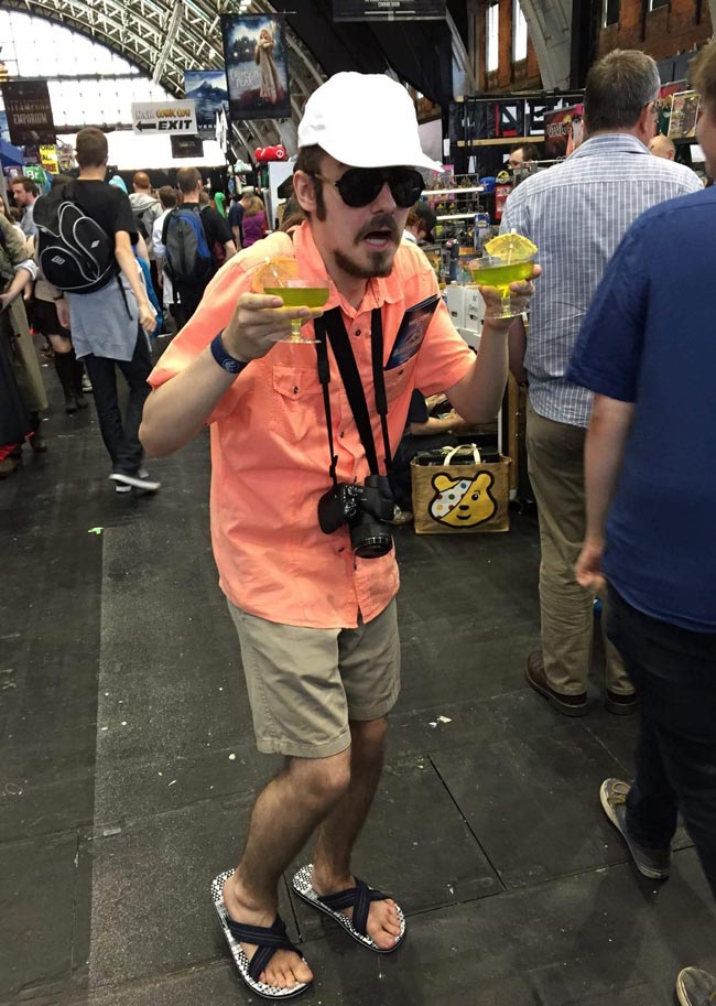 My friends saw this Jurassic World cosplay at Comic-Con