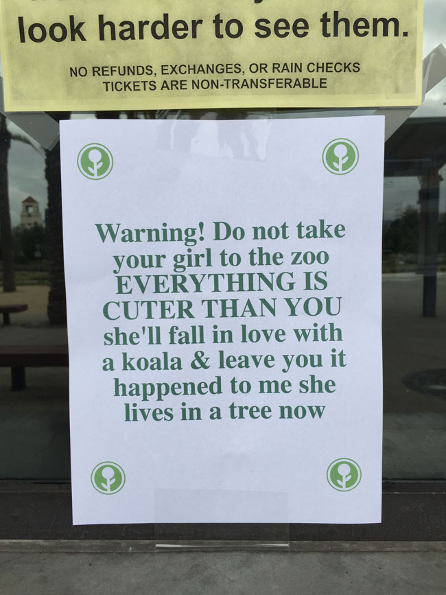 Los Angeles Zoo Warning