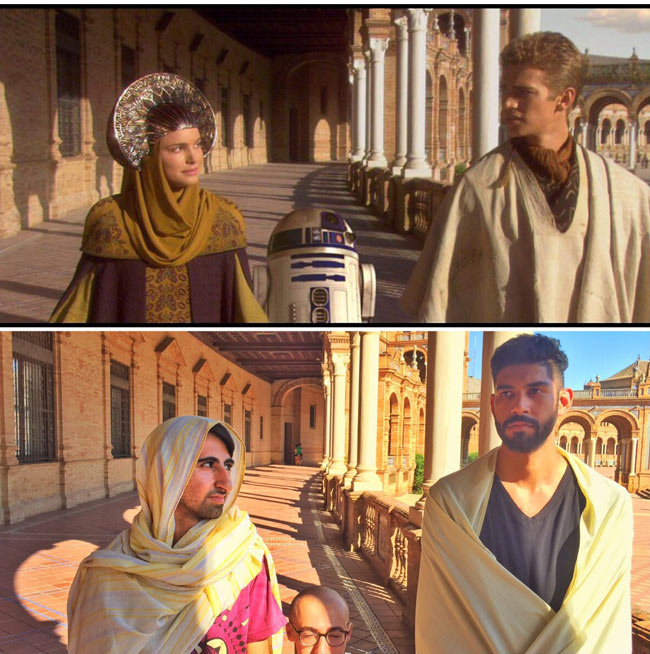 This is what happens when you go backpacking in Europe with a bunch of Star Wars geeks.