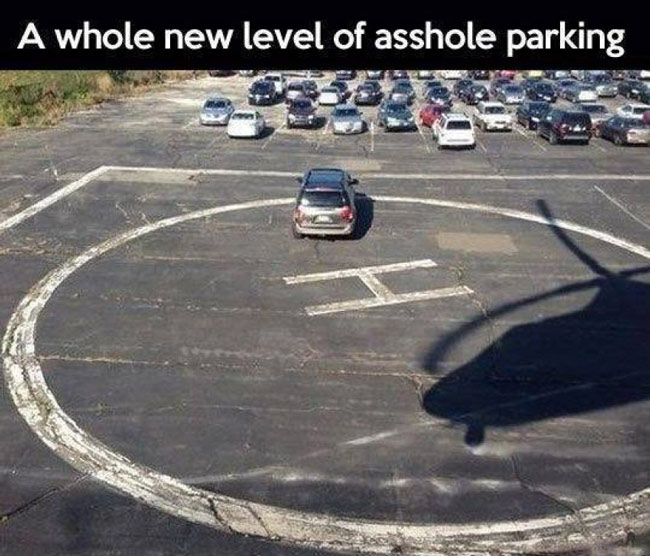 Asshole parking. Level: Boss