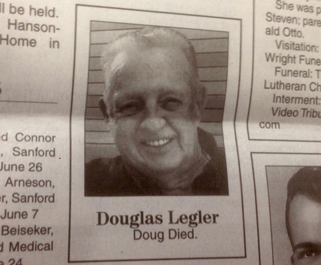 Doug died