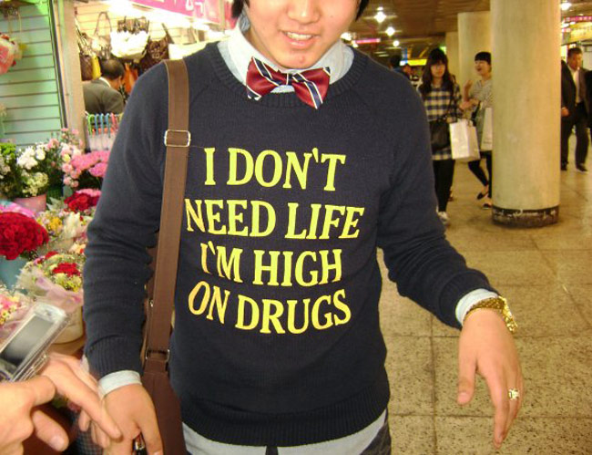 I don't need life im high on drugs
