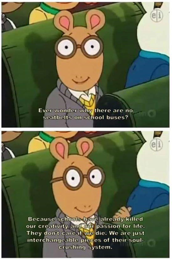Arthur, always spitting gospel