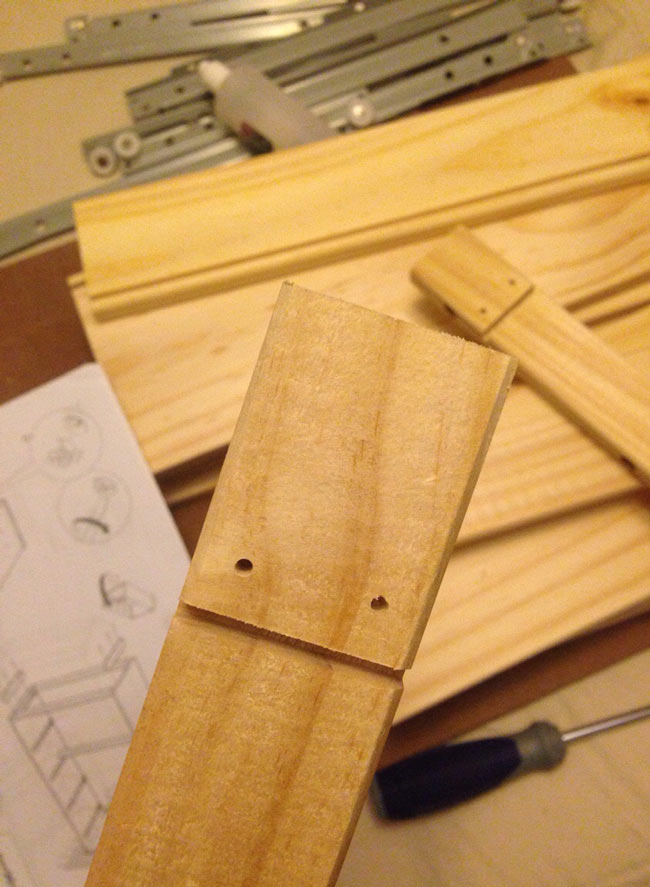 I'm building some Ikea furniture, I've been mentally referring this piece as "The Canadian"