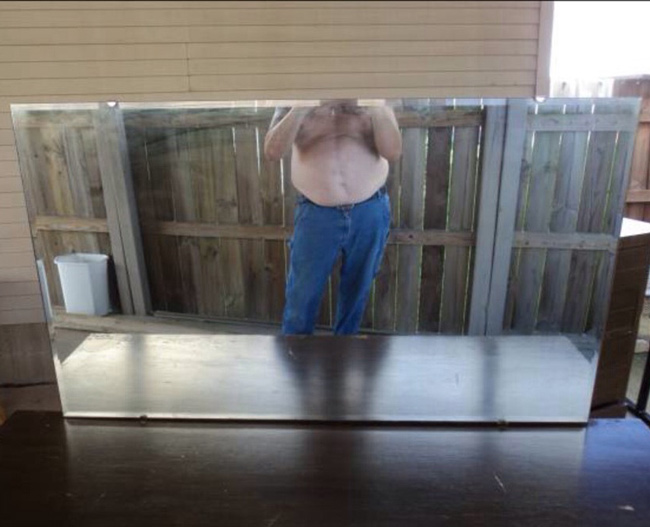 My sister tried to buy a mirror on Craigslist, no picture was put up so she asked the guy to send her one...was not disappointed.