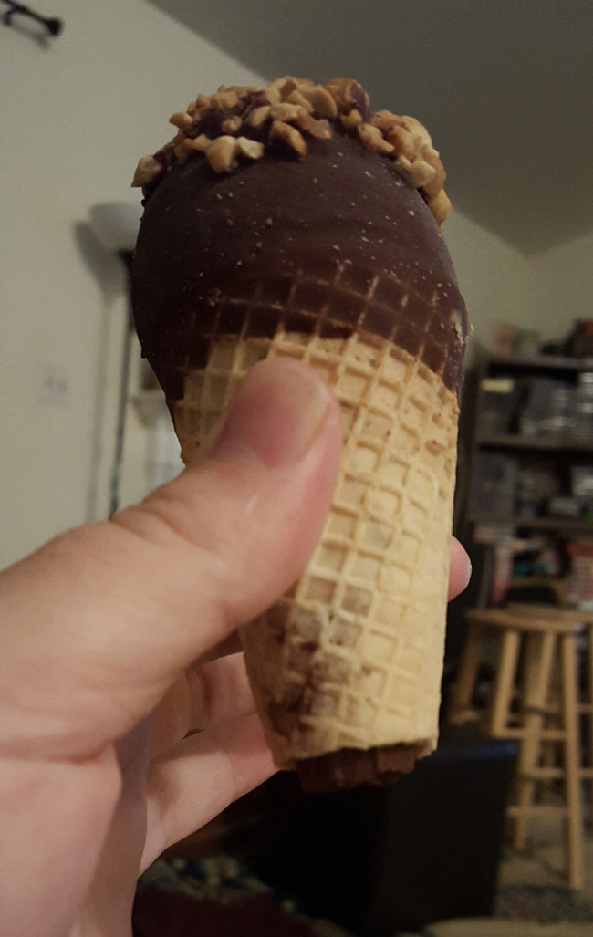 Girlfriend asked for a bite of my ice cream. Pretty sure this is breakup material right here
