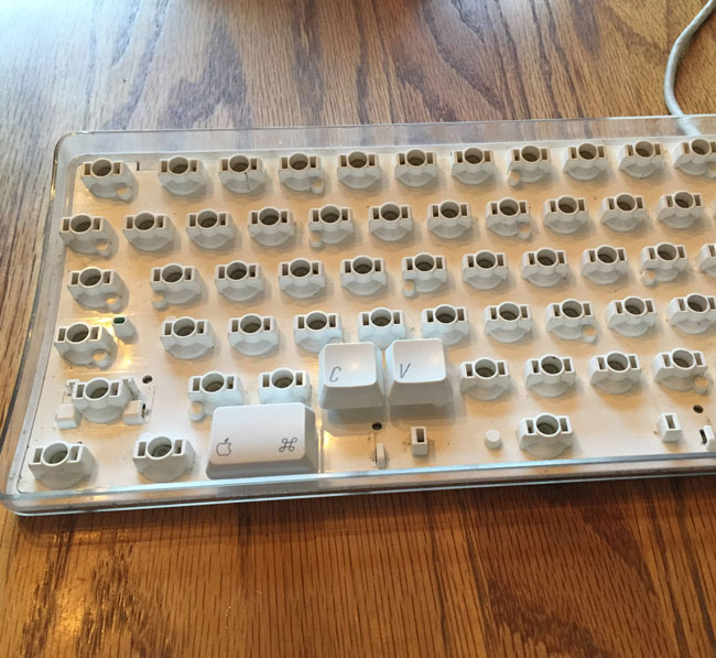 A keyboard from the BuzzFeed office