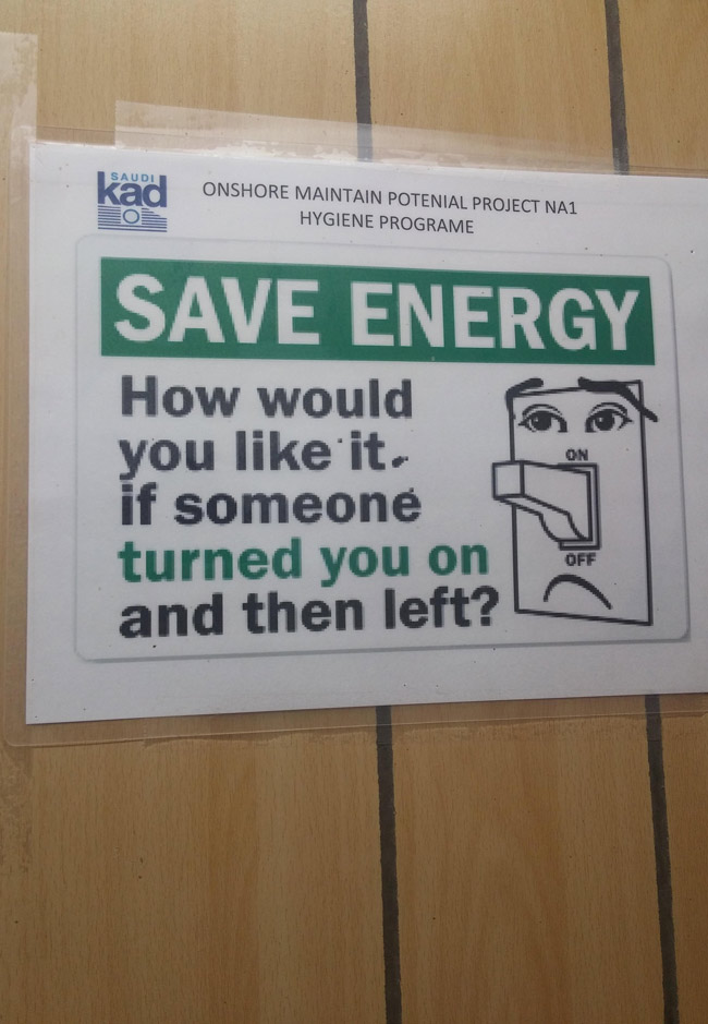 Conserve energy. Don't get turned on