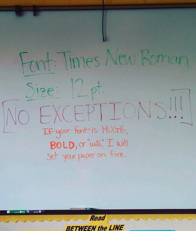 English teacher friend's seventh grade class just got their first writing assignment 