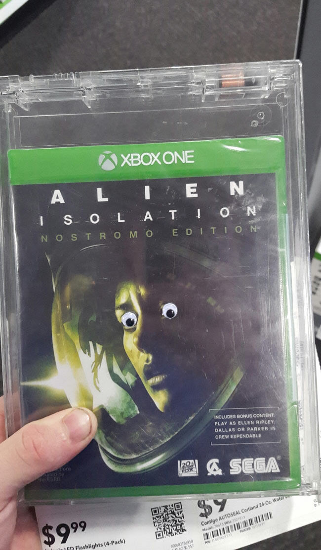 I work at Best Buy. Came across this while stocking the gaming department. Thank you to whoever did this