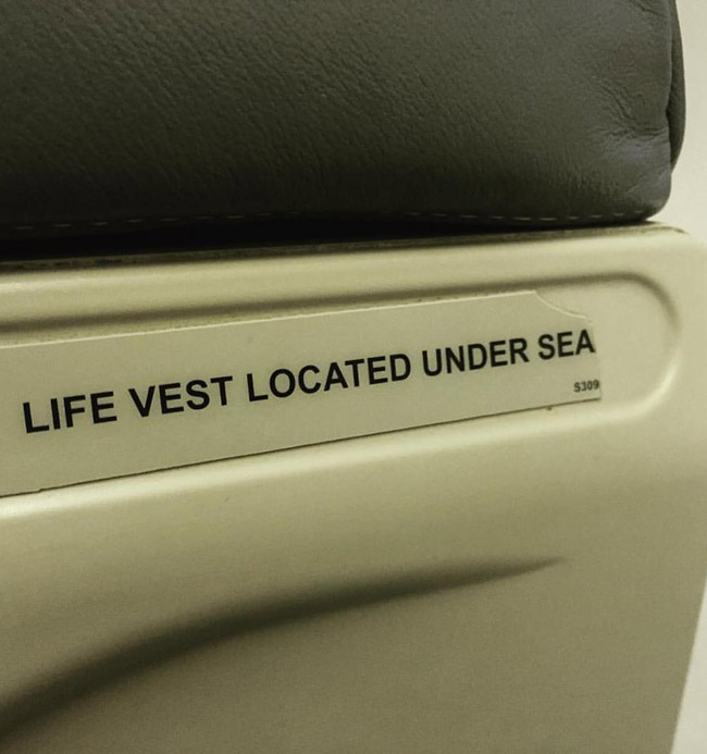What a shitty place for a life vest