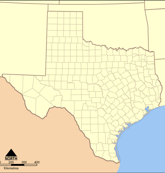 The counties of Texas