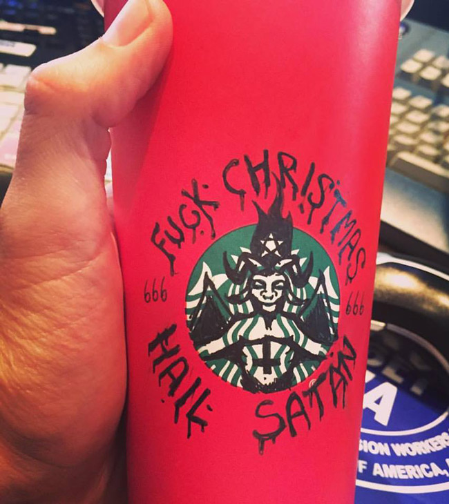 Now that I actually see one of these red cups, they are kind of offensive