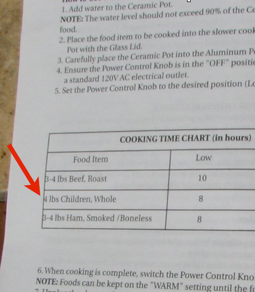 Trying to follow the directions on my new crock pot, when suddenly...