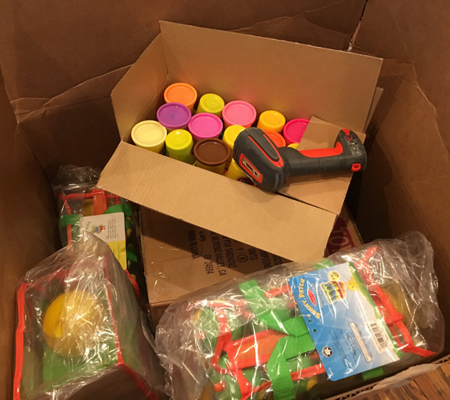 When amazon randomly sends you 20lbs of playdough but the best part is the forgotten Amazon scanner