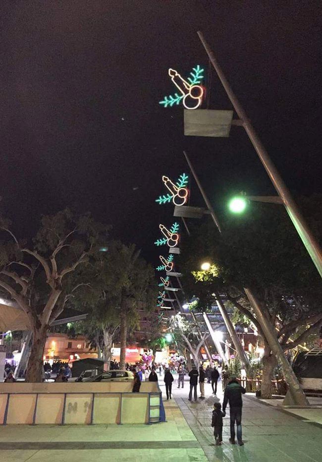So my city just got decorated with Christmas dicks