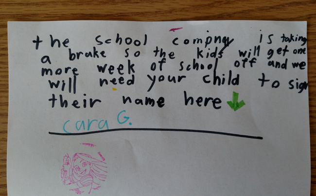My daughter got the mail today (it's Sunday), apparently they have another week off school