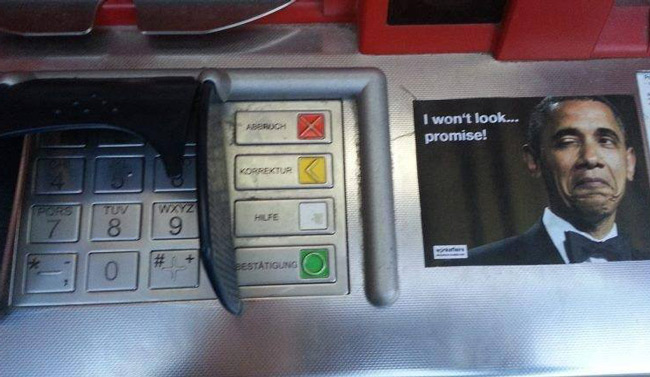 This was found on a German ATM