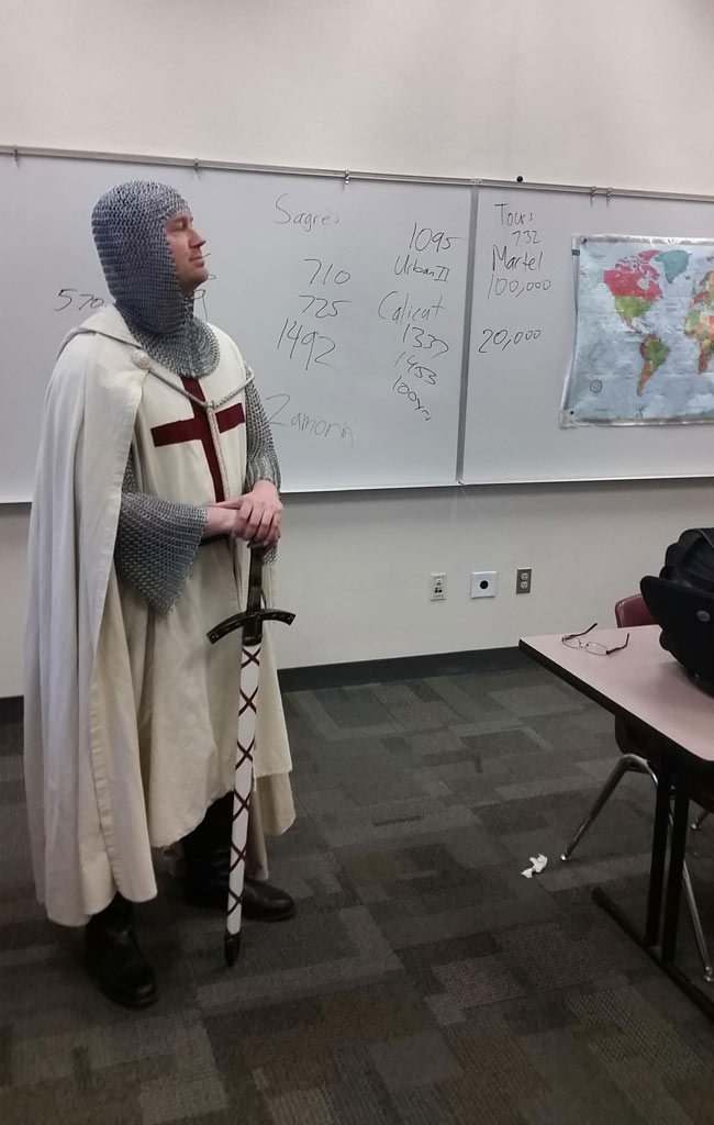 This is how my history teacher shows up his first week