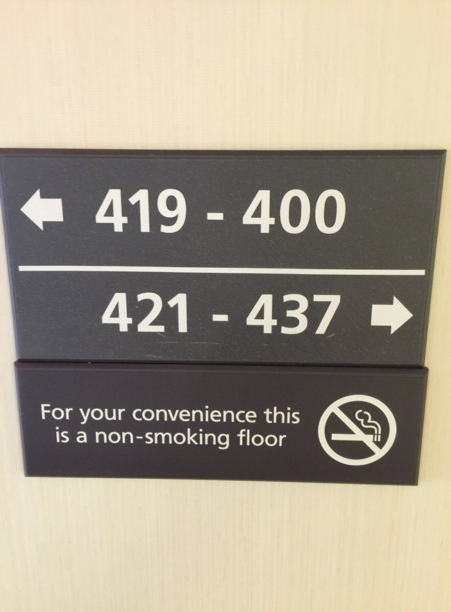 Not in THIS hotel!