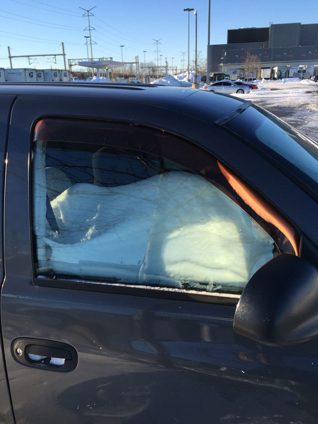 Don't leave your window cracked with a blizzard approaching