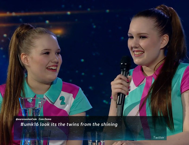 So the Finnish national broadcaster showed my tweet live during their Eurovision semi finals