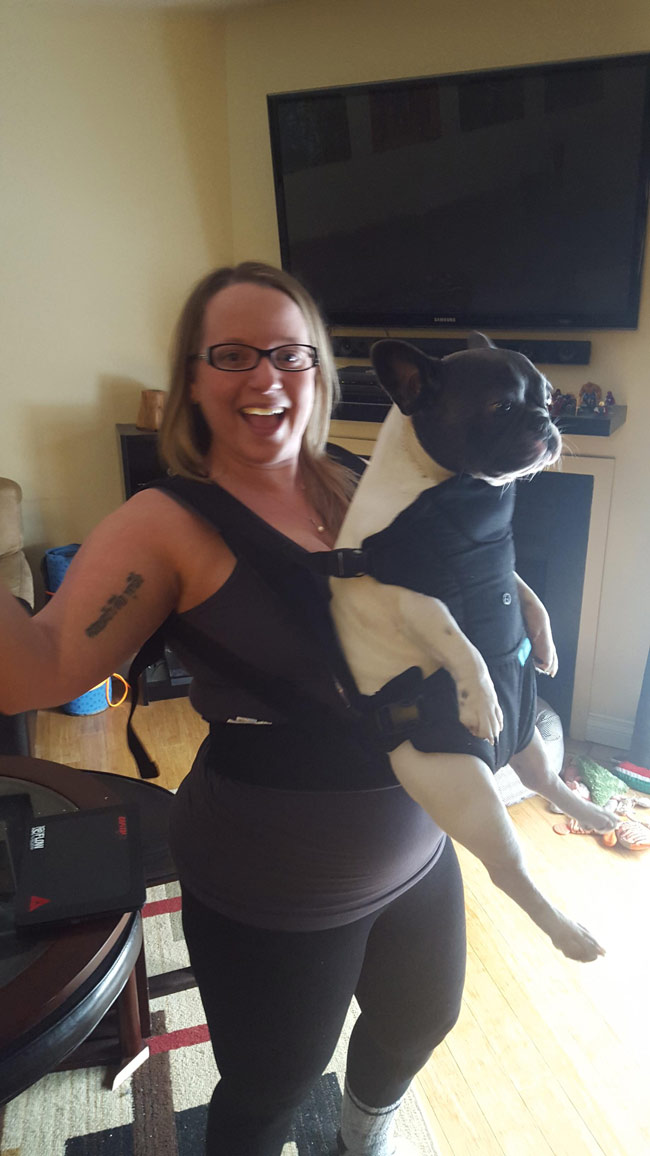 Testing the baby carrier