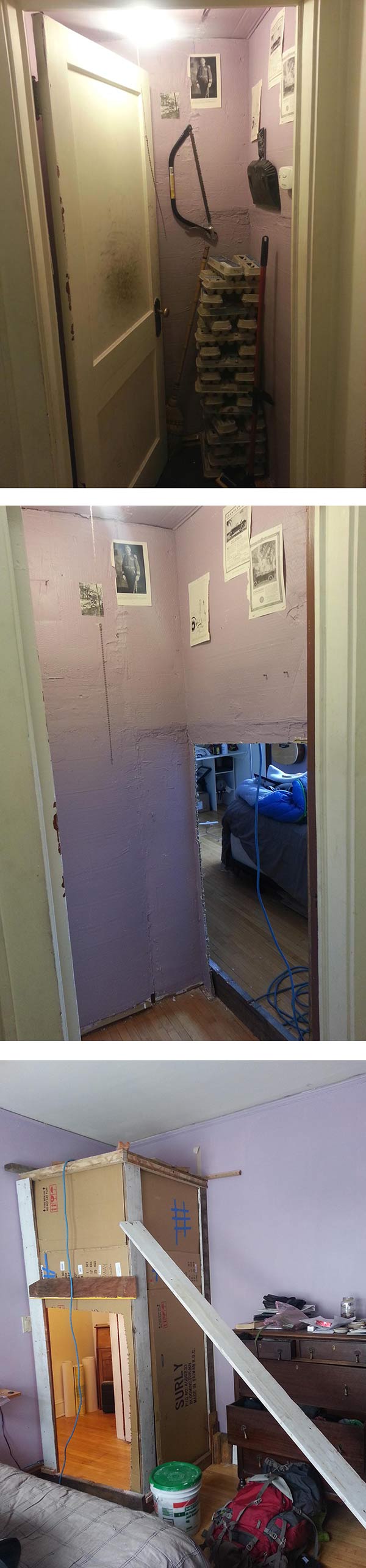 Friends pranked me by converting my bedroom to a utility closet