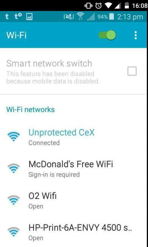 The WiFi name at my local CeX