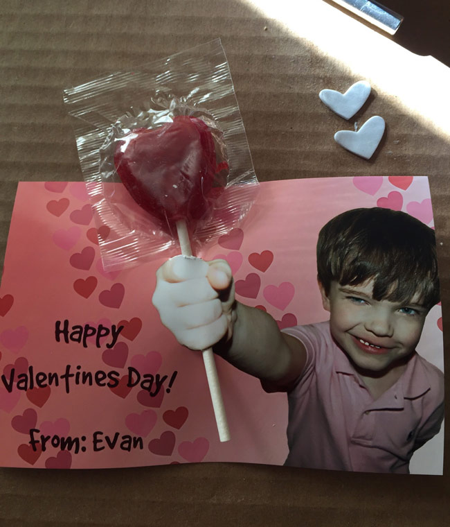 My girlfriend's little brother is bringing these to his school's Valentine's Day party