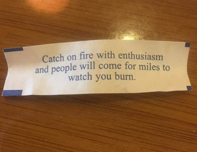Well now, this fortune is certainly a bit dark