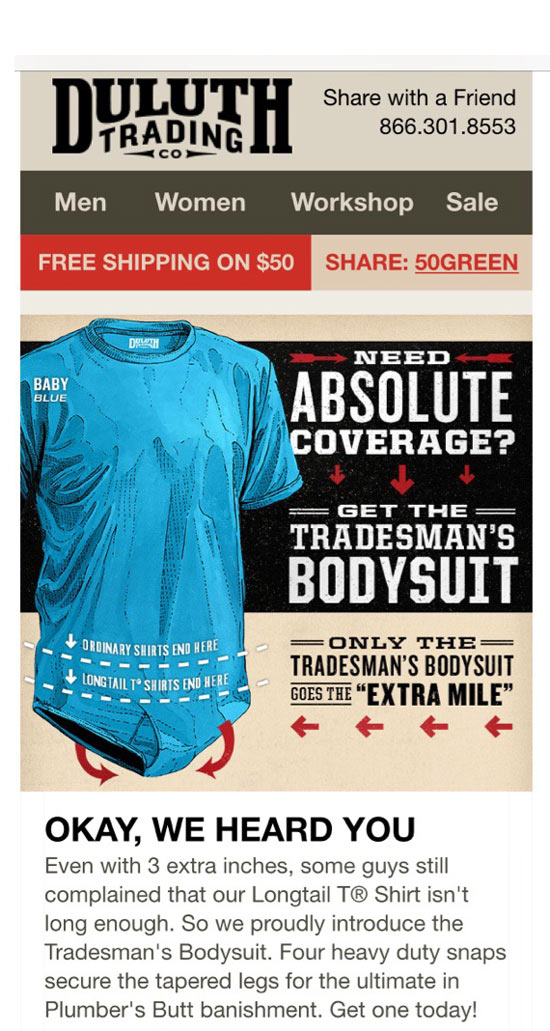 Duluth trading company definitely had the best April Fools prank