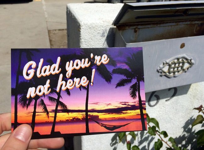 My ex sent me a postcard