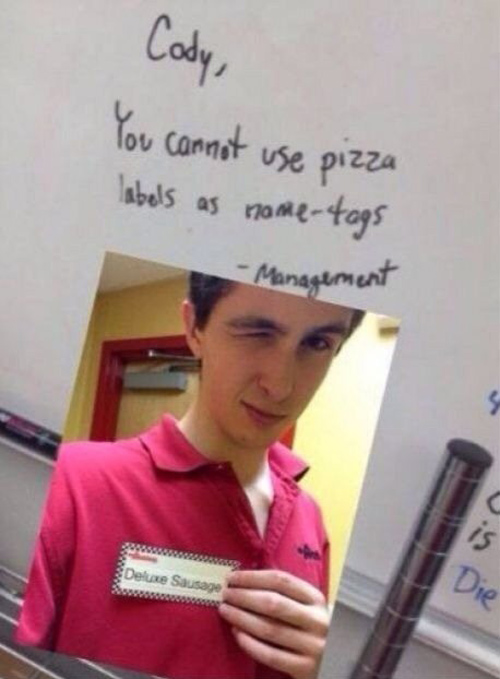 Pizza tags