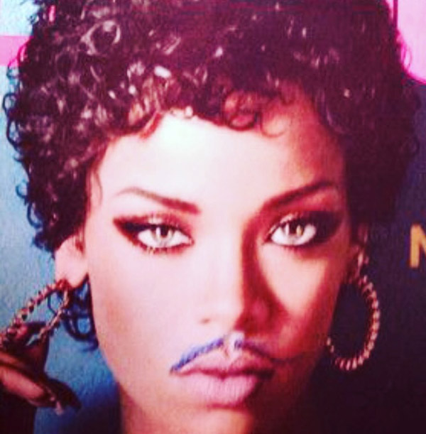 I'm sad he's gone too. If you draw a mustache on Rihanna's face, it's like he's still here