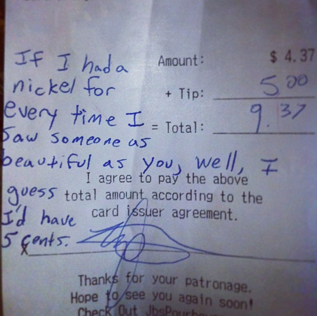 My friend, a bartender, got this as a tip. Smoothest guy ever