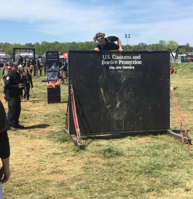 The practice wall at the Spartan Race is sponsored by...