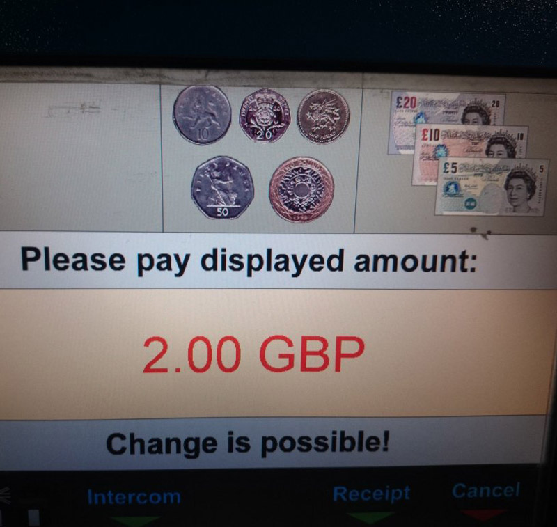 Payment machine gave me a message of hope this morning