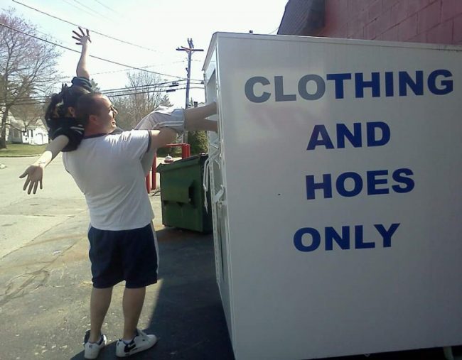CLOTHING AND HOES ONLY