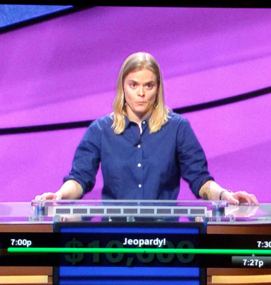 Anyone catch the female Bill Hader on Jeopardy the other night?