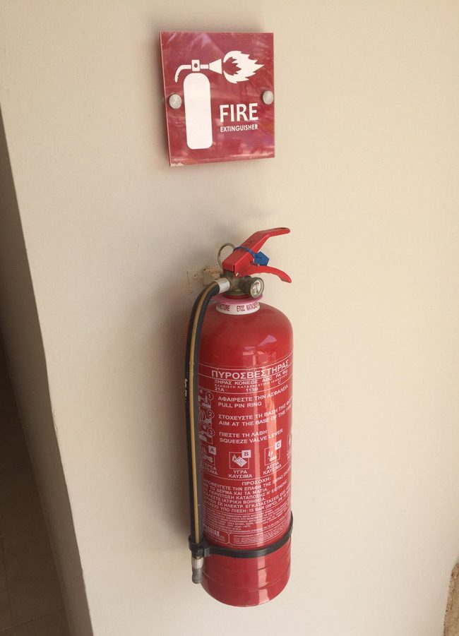 I'm pretty sure that's the opposite of what a fire extinguisher is supposed to do...