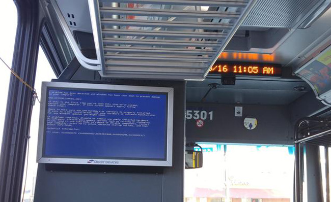 Our bus had a horrible crash, probably wrong driver installed