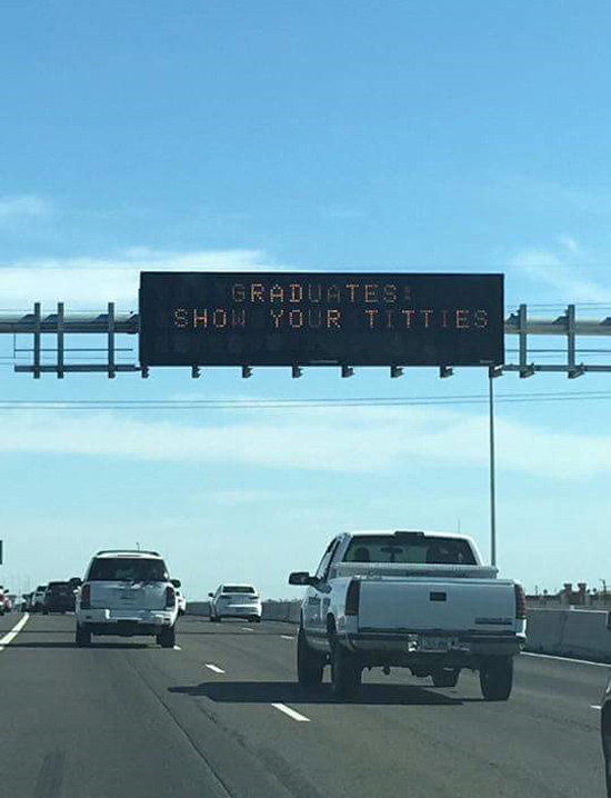 I think someone at the Arizona Department of Transportation decided to quit in style today!
