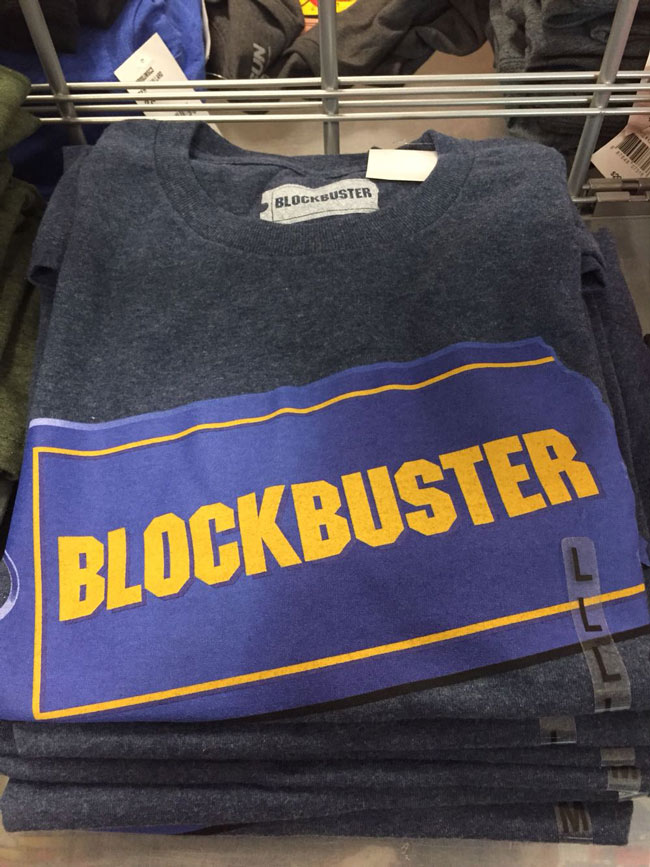 Blockbuster has made it onto vintage tees. It's finally at rest