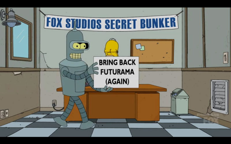 "Bring back Futurama (Again)" - The Simpsons tonight