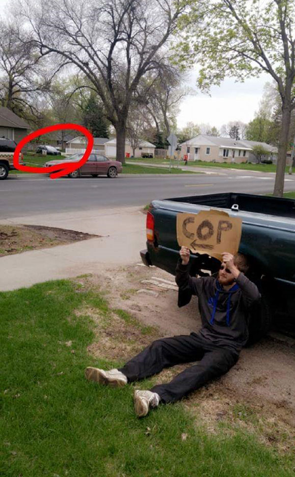 Guy in my neighborhood helping passersby out