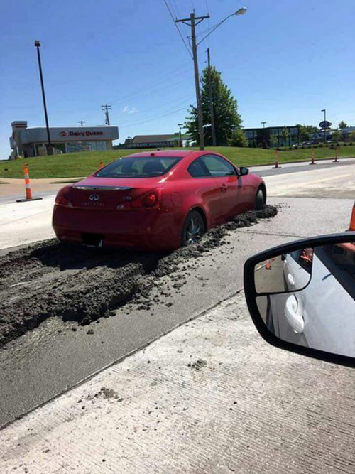 So THAT'S what those orange cones were for