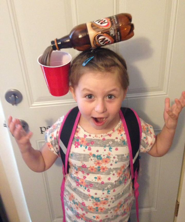 My friend's daughter had "crazy hair day" at school today