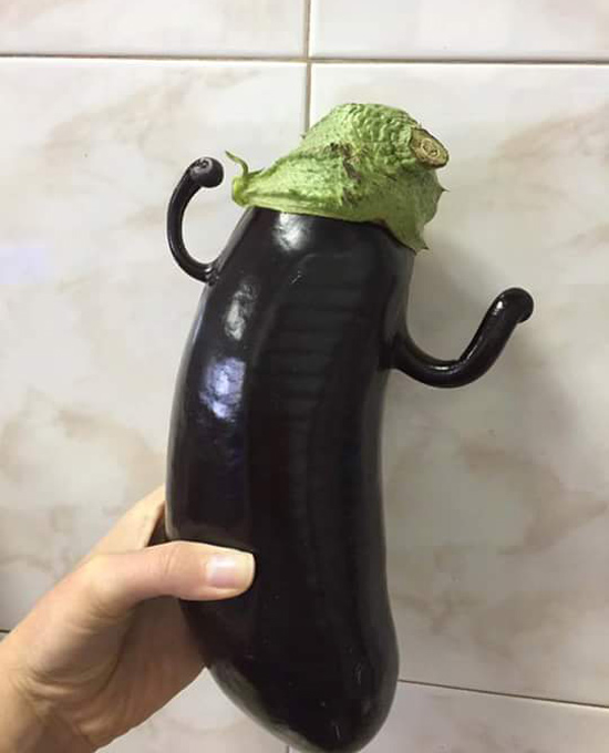 This eggplant won't go down without a fight